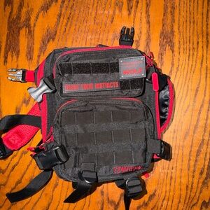 WOLFpak Black and Red 9L Tactical mini backpack